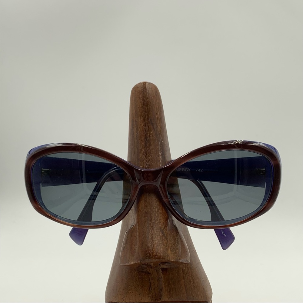 Intrigue Brown/Blue Oval Sunglasses Frames